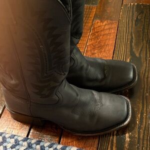 J.B. Dillon Midnight Black Cowboy Boots